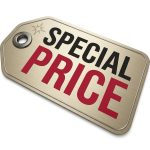 Cartellino metallico con scritta Special Price che rimanda alle offerte speciali di Eurolido.